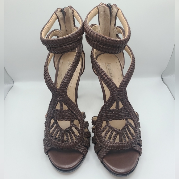 BCBG Maxazria Women's Tassle Strappy Open Toe Heel Shoe Size 5.5 - Picture 1 of 14